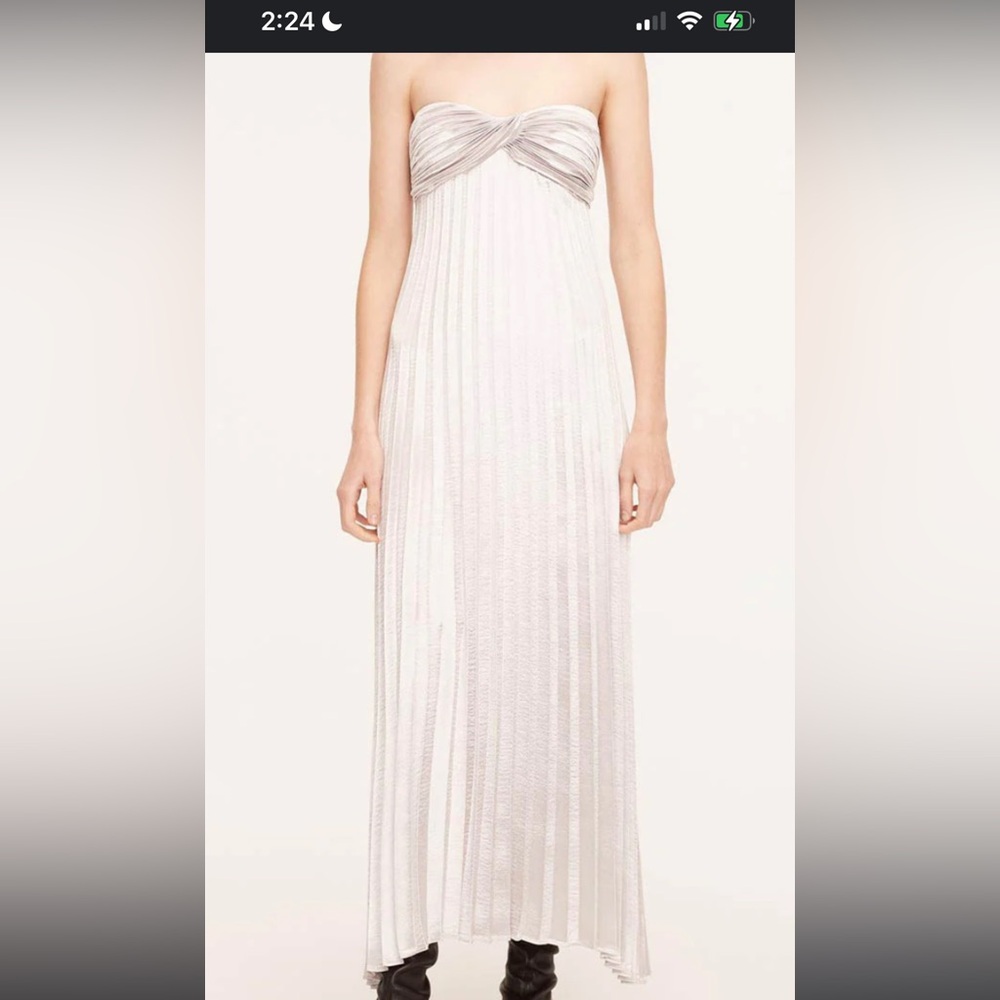 Homecoming! Gorgeous Rebecca Taylor Silver Pleated Midi Dress - with pockets!